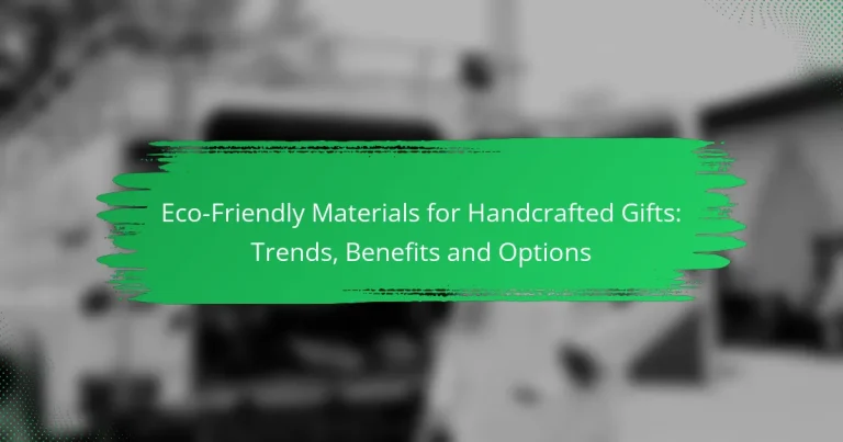 Eco-Friendly Materials for Handcrafted Gifts: Trends, Benefits and Options