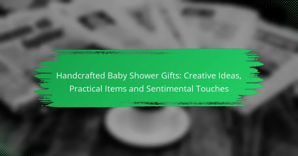 Handcrafted Baby Shower Gifts: Creative Ideas, Practical Items and Sentimental Touches