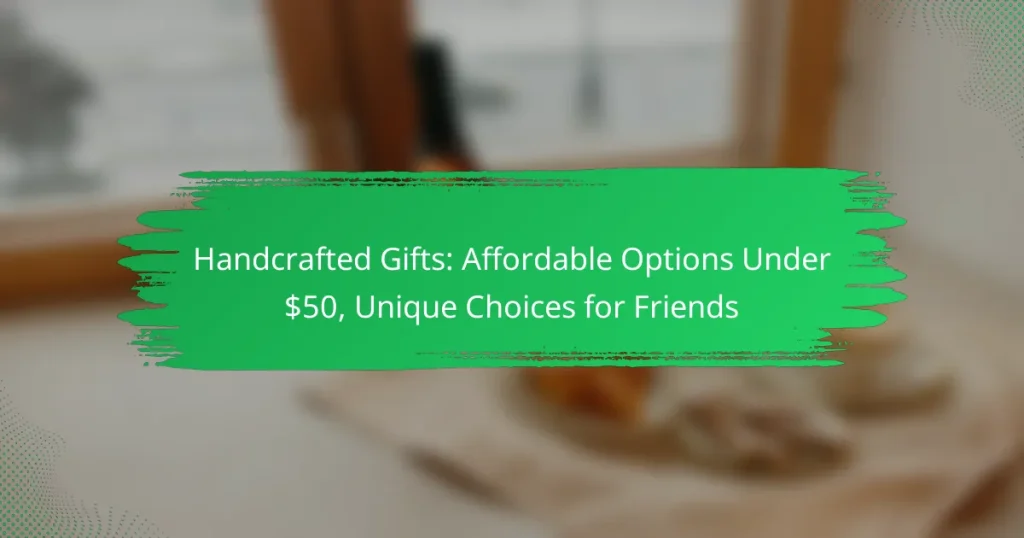 Handcrafted Gifts: Affordable Options Under $50, Unique Choices for Friends
