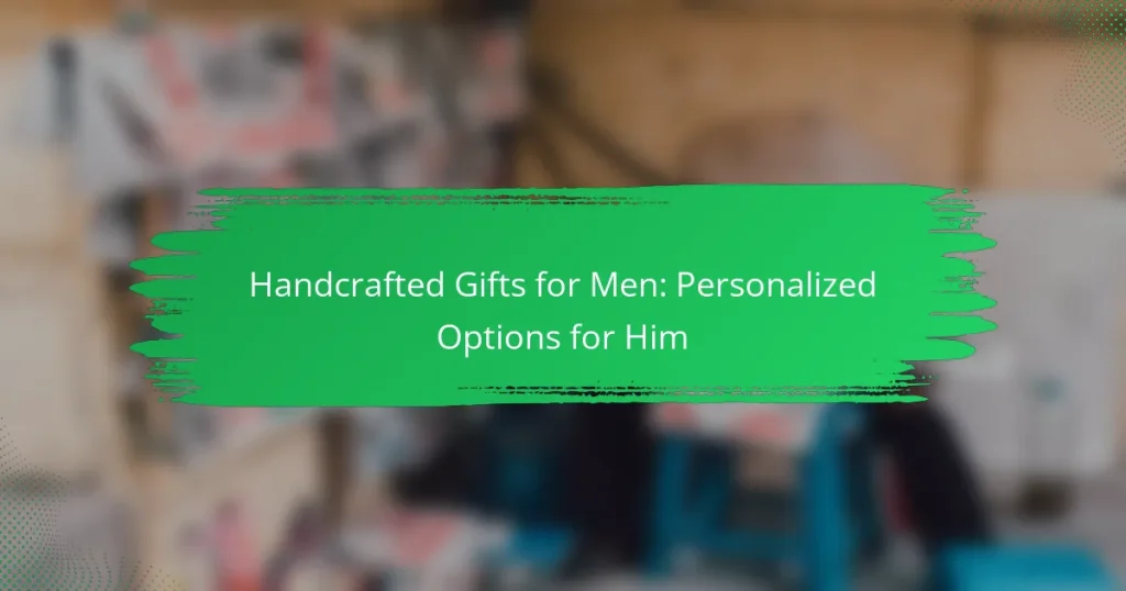 Handcrafted Gifts for Men: Personalized Options for Him