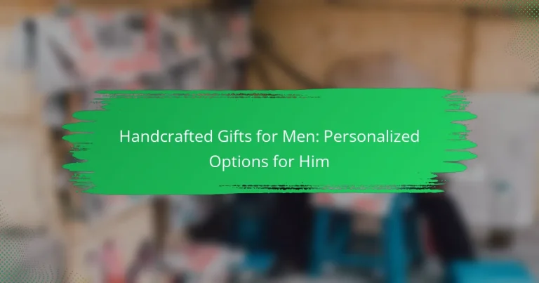 Handcrafted Gifts for Men: Personalized Options for Him
