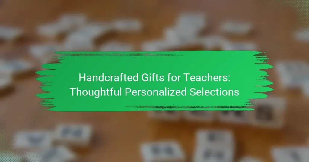 Handcrafted Gifts for Teachers: Thoughtful Personalized Selections