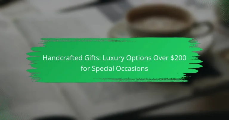 Handcrafted Gifts: Luxury Options Over $200 for Special Occasions