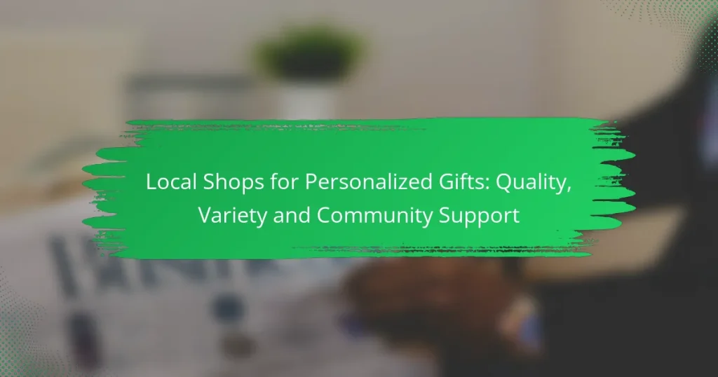 Local Shops for Personalized Gifts: Quality, Variety and Community Support