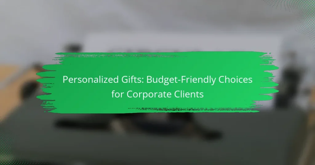 Personalized Gifts: Budget-Friendly Choices for Corporate Clients