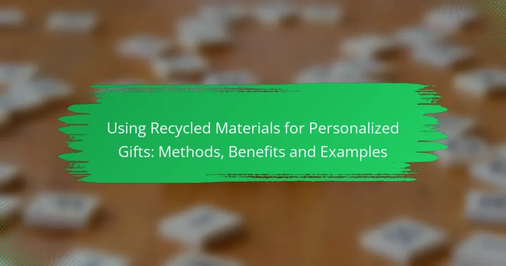 Using Recycled Materials for Personalized Gifts: Methods, Benefits and Examples
