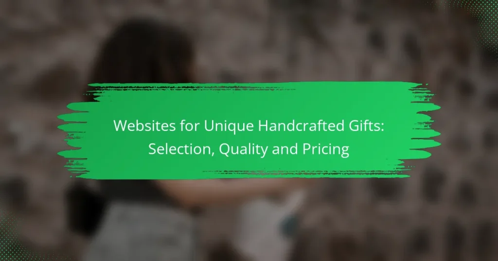 Websites for Unique Handcrafted Gifts: Selection, Quality and Pricing