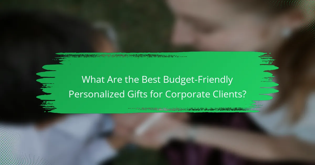 What Are the Best Budget-Friendly Personalized Gifts for Corporate Clients?