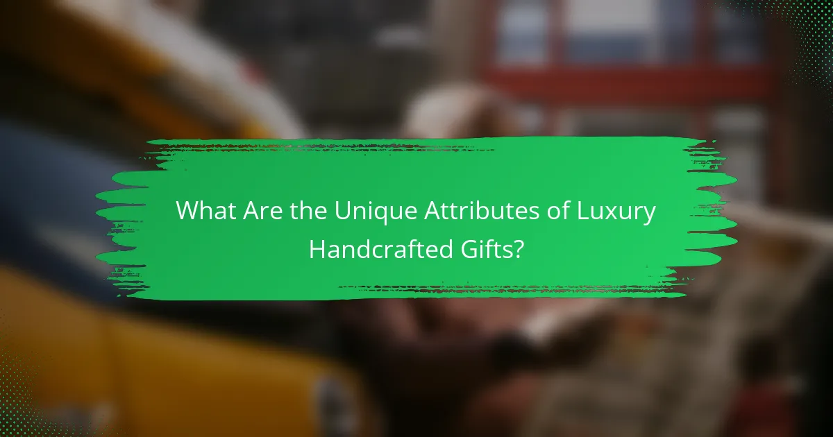 What Are the Unique Attributes of Luxury Handcrafted Gifts?